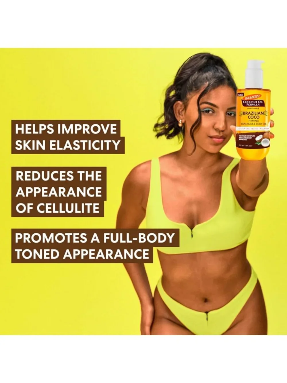 Cocoa Firming Body Oil with Coconut & Vitamin E | Skin Tightening, 48hr Moisture